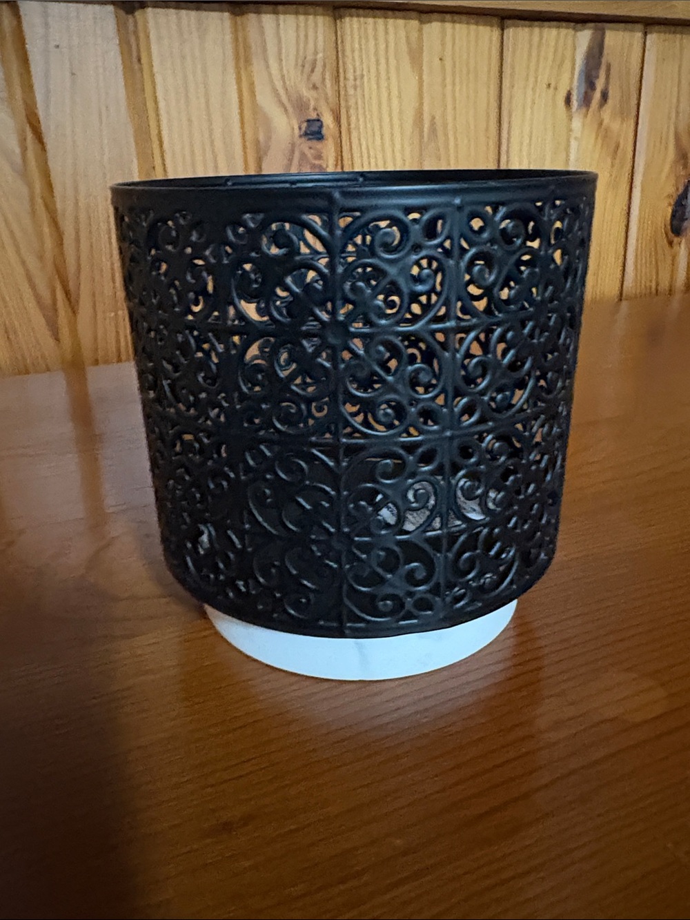 Bath & Body Works Black Decorative Filigree Candle Holder